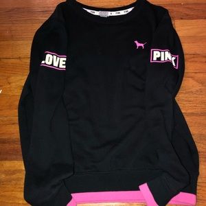 pink crew neck